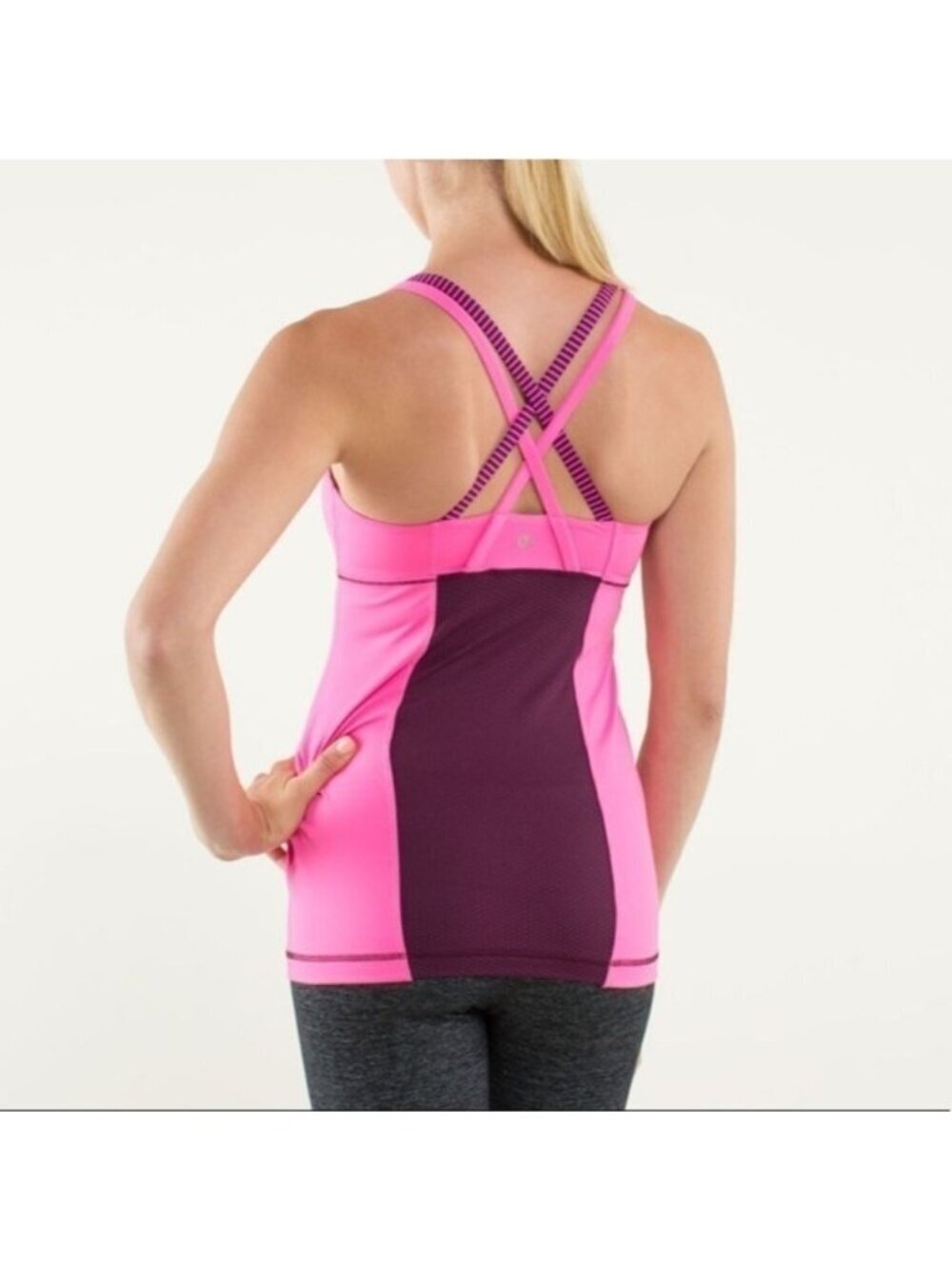 Lululemon Y2K Energy Tank in Hyper Stripe Raspberry A3